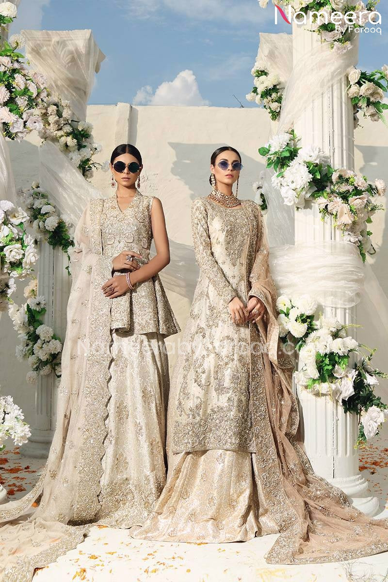 Peplum pakistani wedding dress hot sale