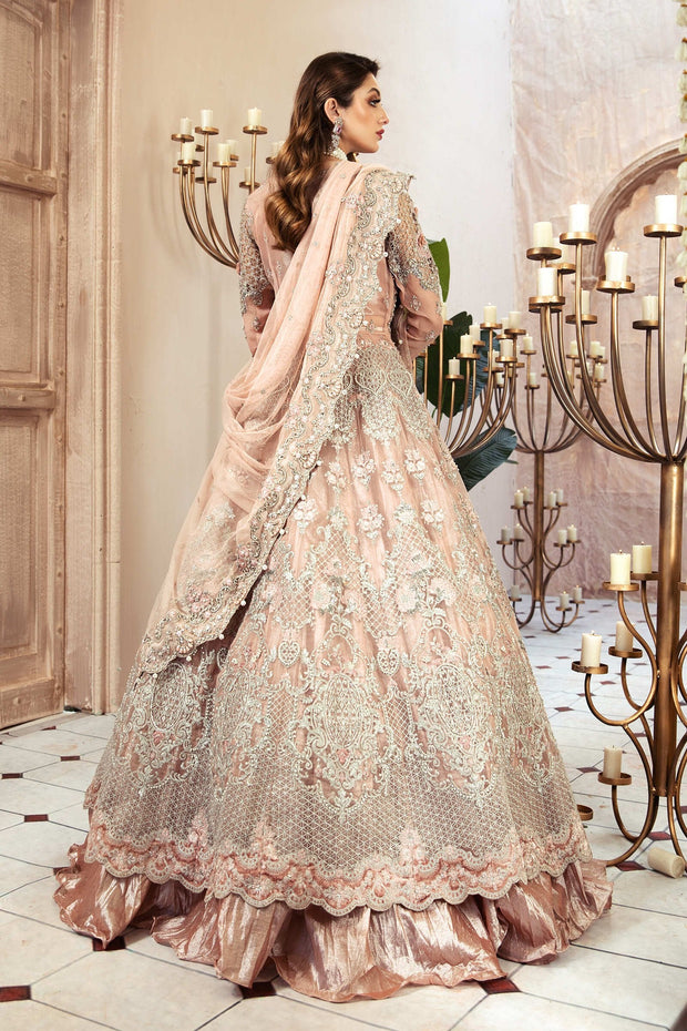 Traditional Bridal Gown with Lehenga and Dupatta Dress