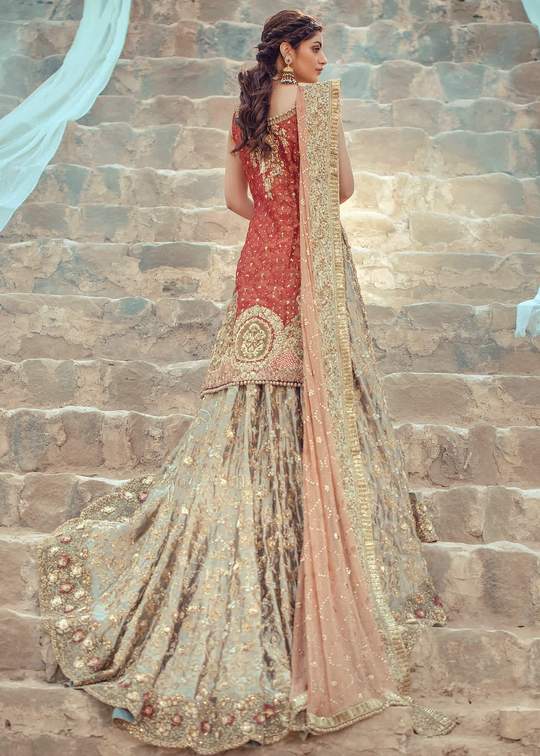 Traditional Bridal Lehnga for Wedding Backside