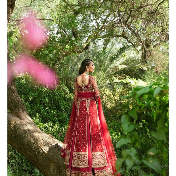 Traditional Bridal Red Dress Pakistani