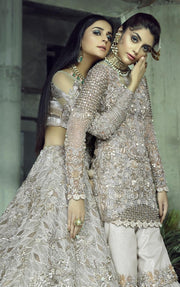 Traditional Bridal White Sharara Shirt for Nikkah Wear 2022