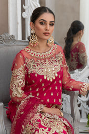 Traditional Embellished Rose Red Salwar Kameez Pakistani Eid Dress