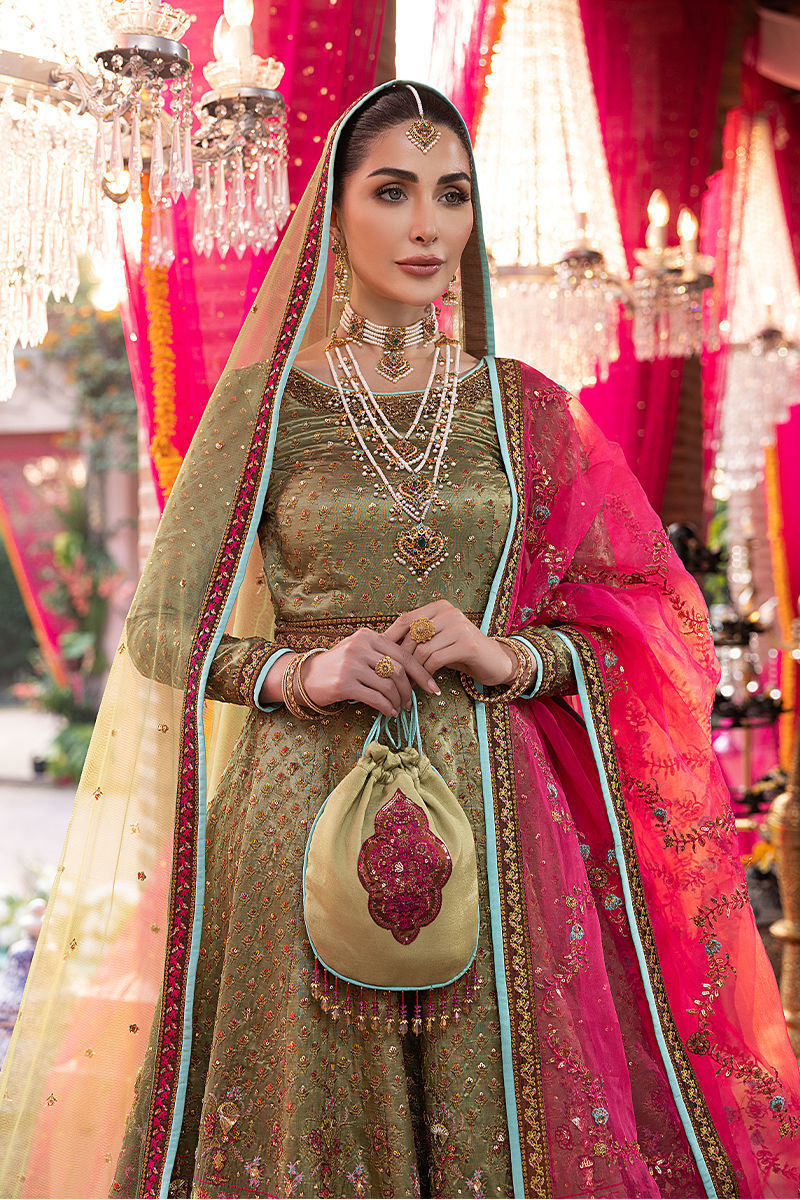 Elegant Mint Green Bridal Lehenga for Pakistani Weddings