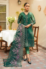 Traditional Green Embroidered Pakistani Kameez Salwar Suit