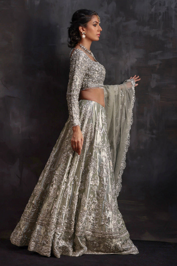 Traditional Indian Bridal Wear in Lehenga Choli and Dupatta Style