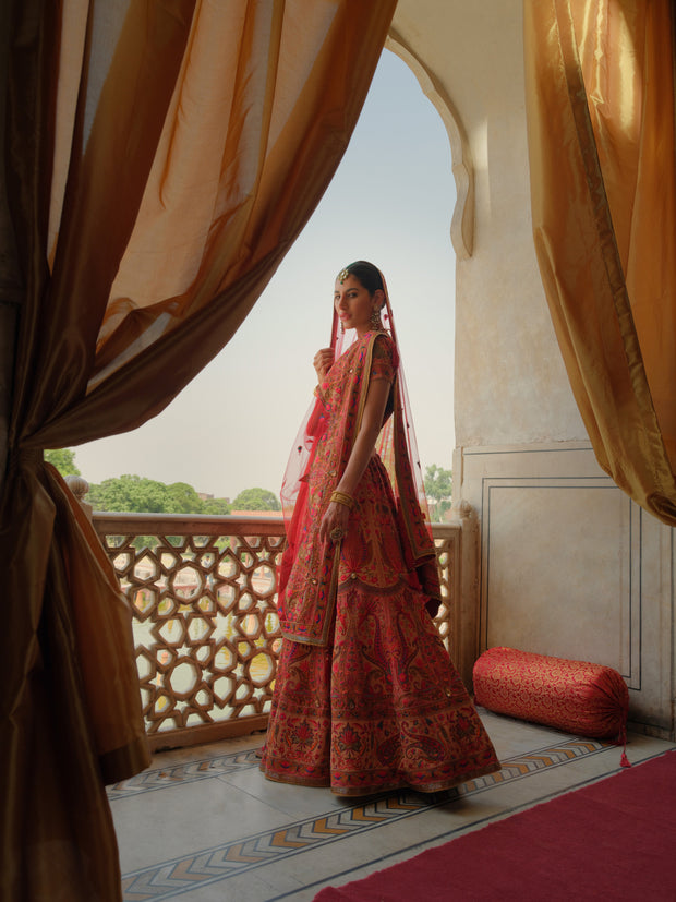 Traditional Lehenga Choli Style Bridal Dress