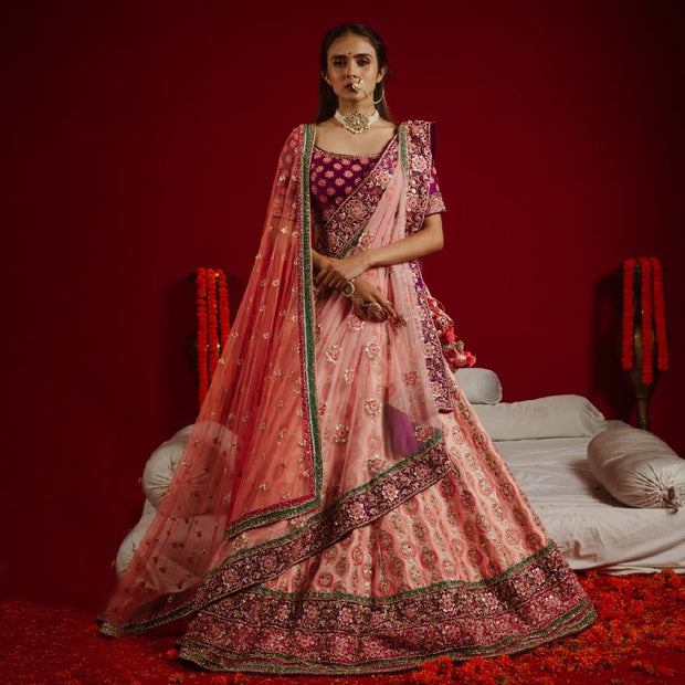 Traditional Lehenga Choli with Double Dupattas