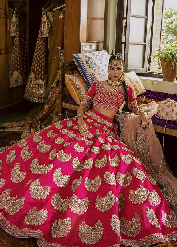Traditional Lehnga Choli for Mehndi with Embroidery