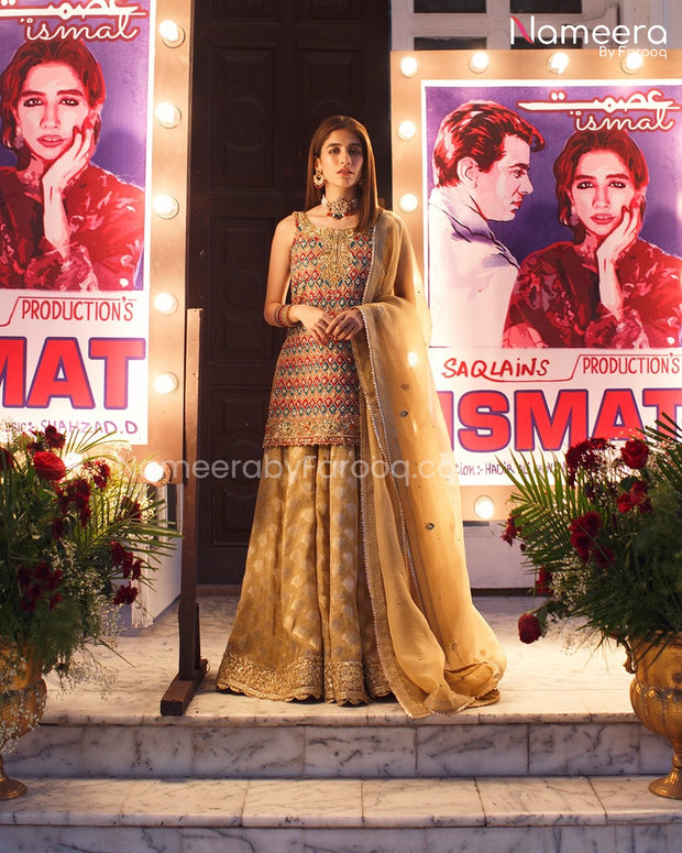Traditional Multi Colour Sharara Suit Pakistani