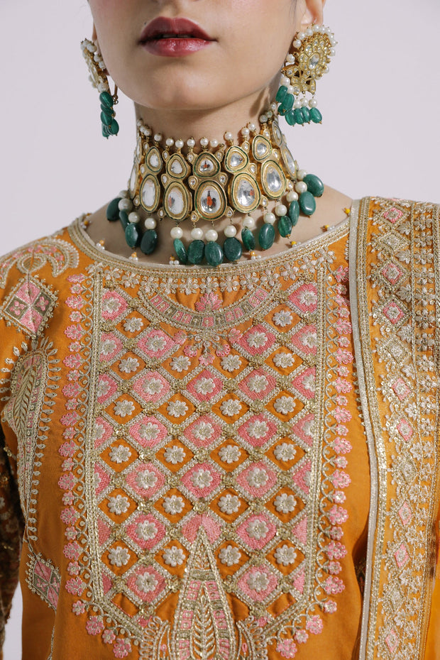 Traditional Orange Sharara Dress