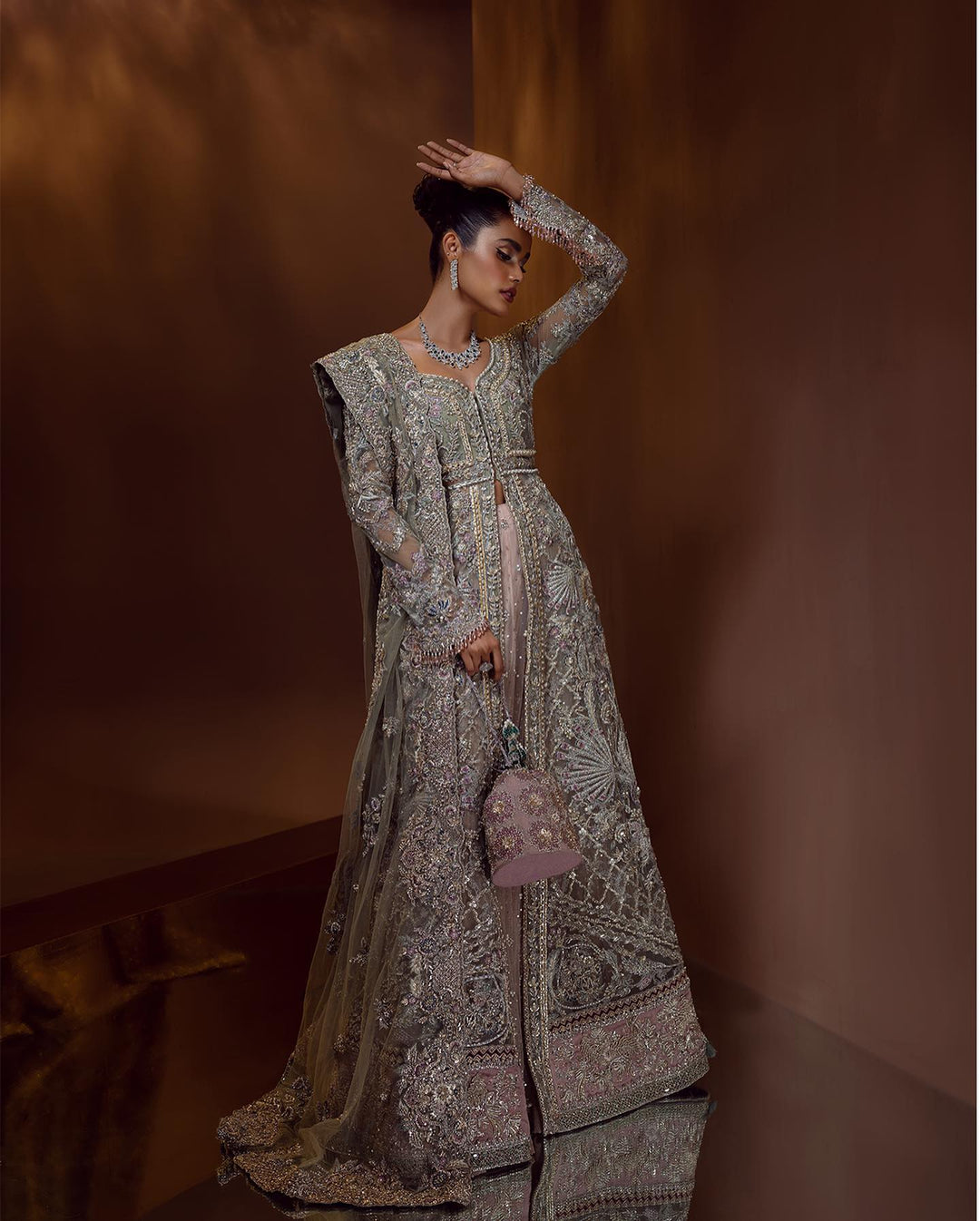 Luxury Pakistani Bridal Dresses - Traditional Lehenga Gown