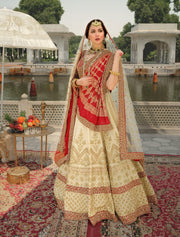 Traditional Pakistani Bridal Lehenga Choli with Dupatta