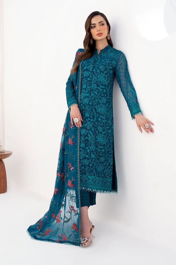 Traditional Traditional Pakistani Embroidered Kameez Trouser Dress