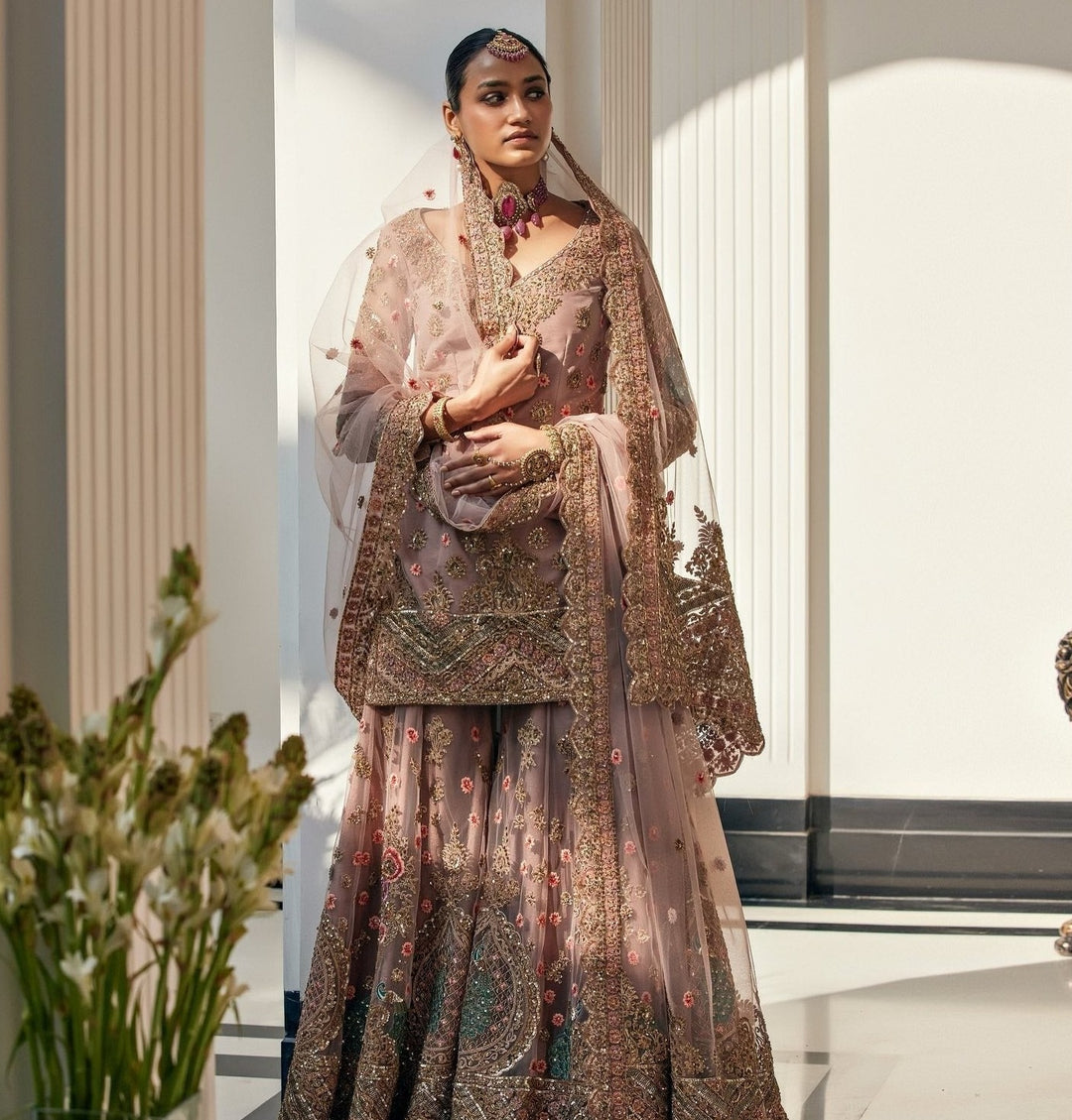 Elegant Pakistani Bridal Sharara Suit for Your Wedding Day