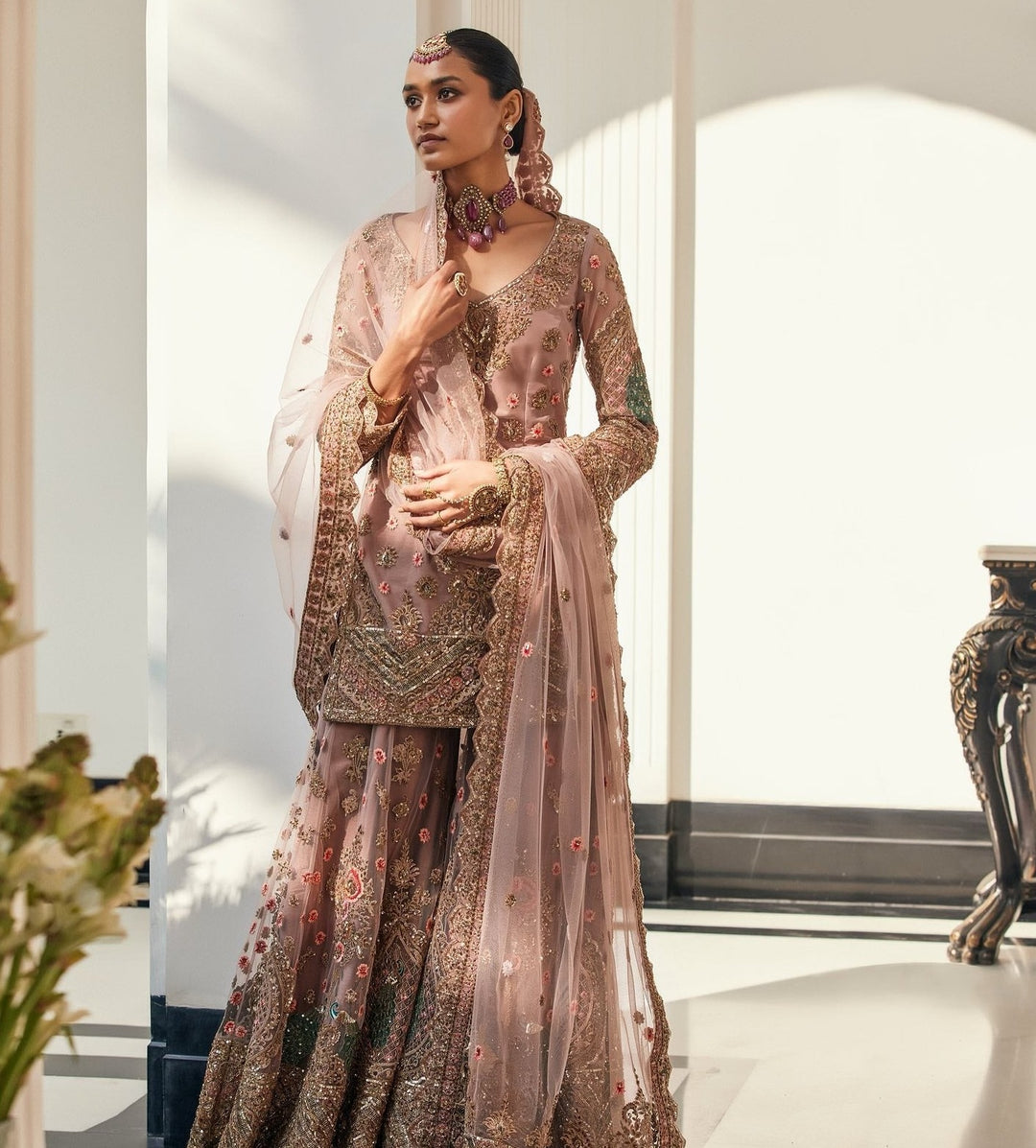 Elegant Pakistani Bridal Sharara Suit for Your Wedding Day