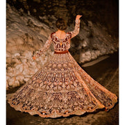 Traditional Pakistani Lehenga Choli Dupatta Dress for Bride