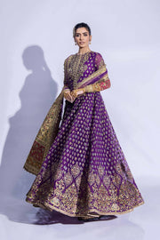 Traditional Pakistani Mehndi Dress in Jacket and Sharara Style