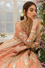 Traditional Pakistani Pishwas with Lehenga Dress for Bride