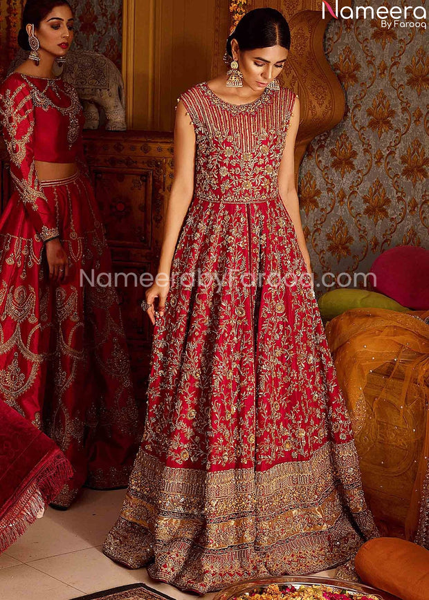 Embroidered Traditional Pakistani Wedding Dress  2021