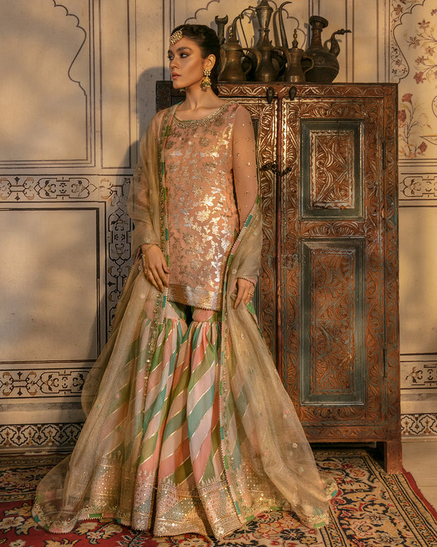 Traditional Pakistani Wedding Gharara Dress