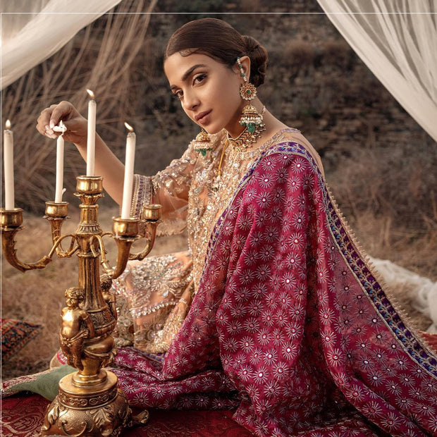 Traditional Pakistani Wedding Sharara Kameez Suit