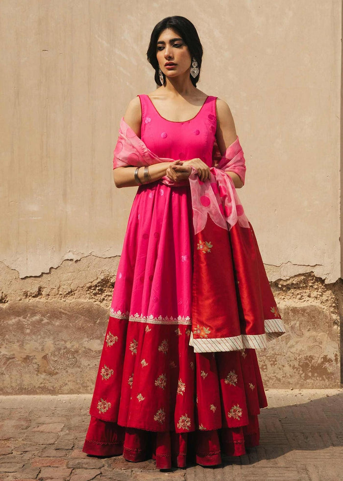 Traditional Pink Frock Lehenga Pakistani Eid Dresses