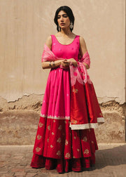 Traditional Pink Frock Lehenga Pakistani Eid Dresses