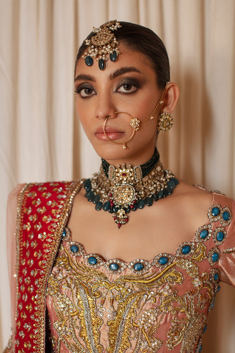 Elegant Traditional Pishwas & Dupatta Pakistani Bridal Dress