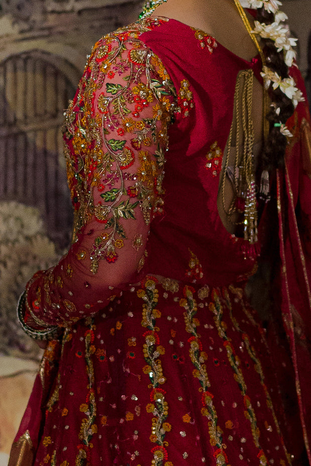 Traditional Pishwas Frock and Lehenga Pakistani Bridal Dress