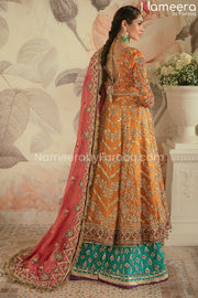 Traditional Pishwas and Sharara Mehndi Dress Online