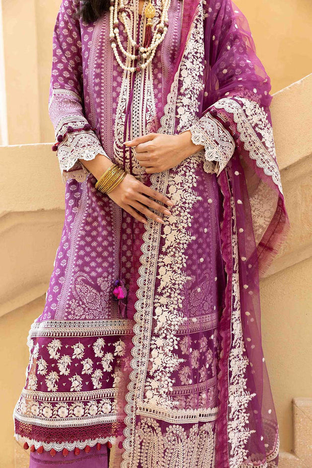 Traditional Purple Salwar Kameez for Pakistani Eid Dress