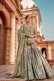 Traditional Raw Silk Gharara Kameez Bridal Dress Pakistani