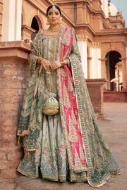 Traditional Raw Silk Gharara Kameez Bridal Dress