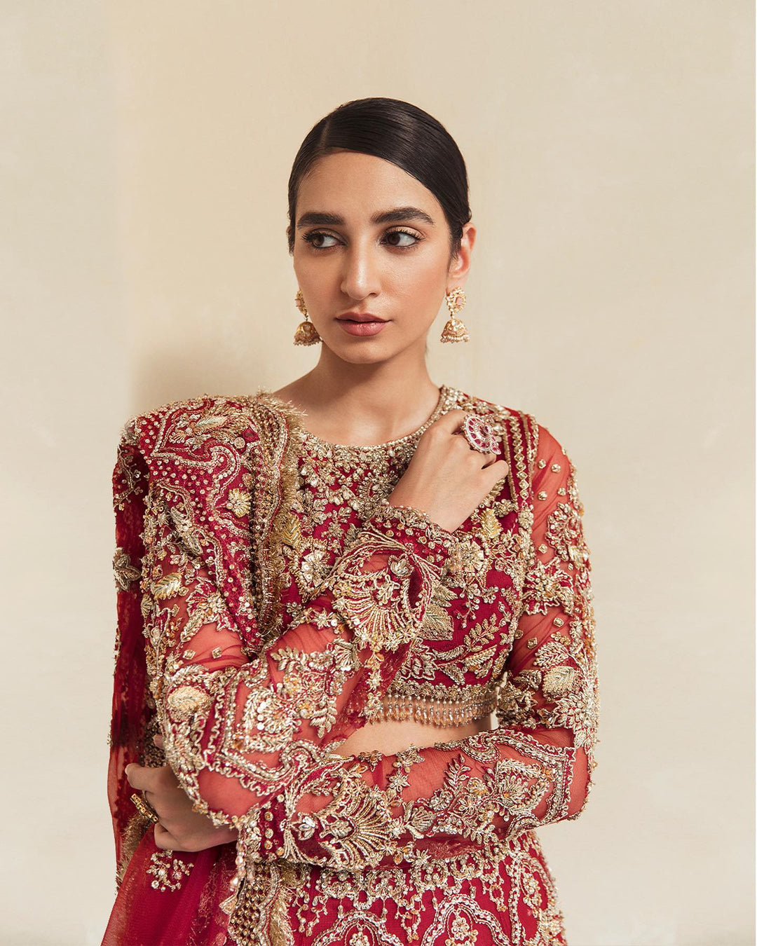 Luxury Red Bridal Lehenga Choli - Pakistani Bridal Dresses