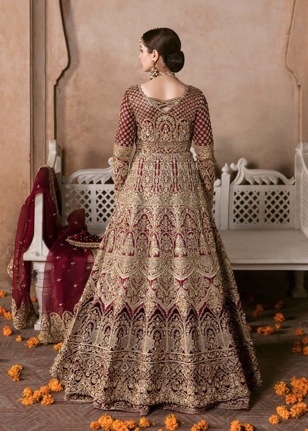 Traditional Red Lehenga Gown Pakistani Wedding Dresses 2023