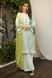 Pakistani traditional Eid outfit in beautiful aqua color