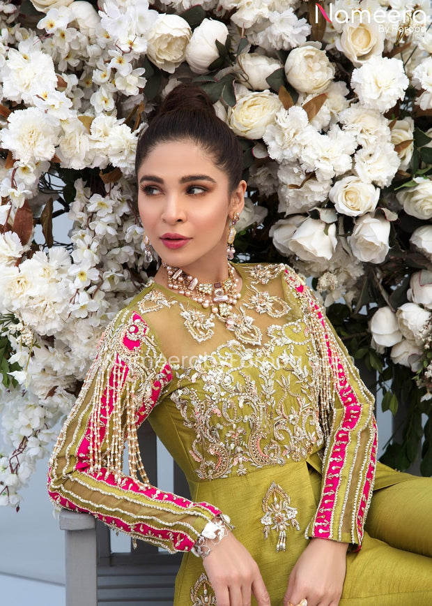 Trendy Pakistani Gown for Wedding Party Wear