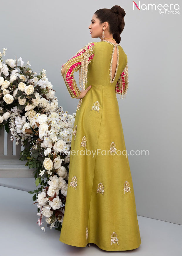 Trendy Pakistani Gown for Wedding Party Wear