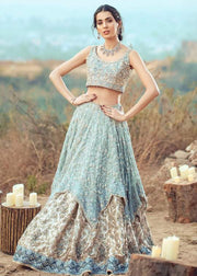 Turquoise Wedding Lehnga Choli for Asian Bride