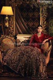 Velvet Bridal Lehenga Design