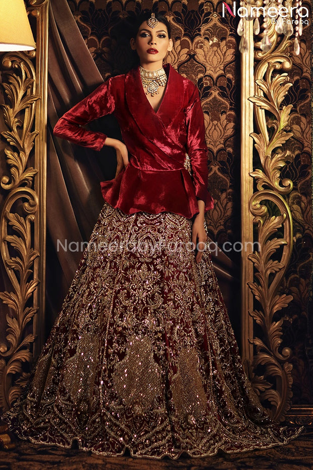 Velvet Bridal Lehenga
