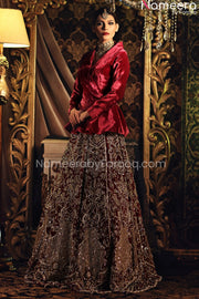 Velvet Bridal Lehenga with Jacket