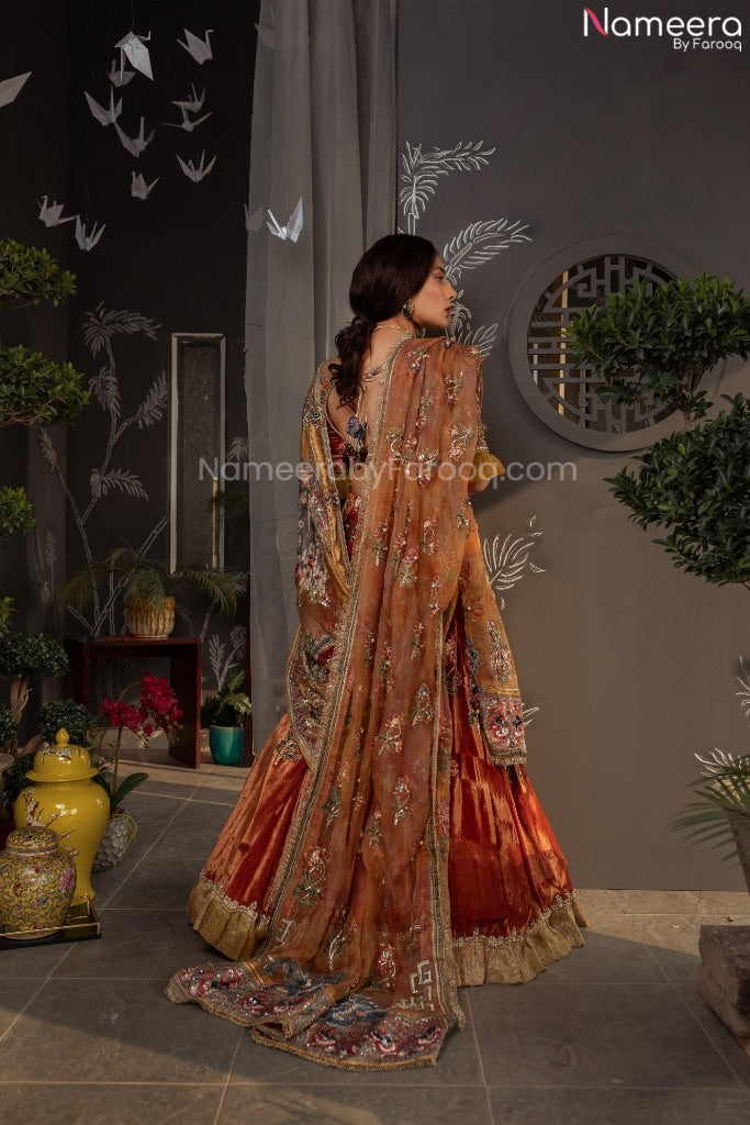 Velvet Bridal Lehnga Dress for Pakistani Wedding wear 2022
