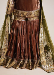 Velvet Gharara Kameez and Net Dupatta Wedding Dress Online