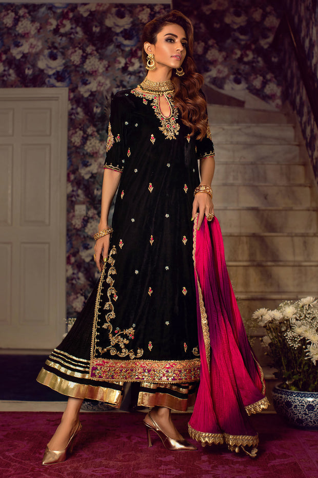 Designer Velvet Party Wear Dresses Designs Online in Pakistan   DressyZonecom