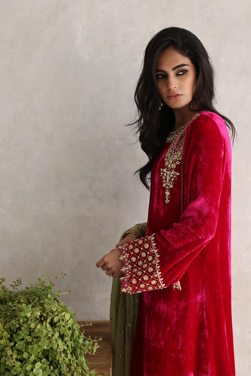 Velvet Salwar Kameez