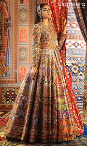 Vibrant Pakistani Bridal Frock