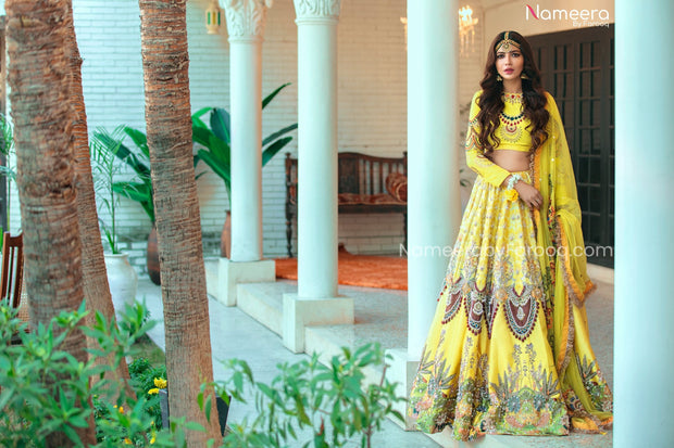 Vibrant Pakistani Bridal Wear Lehenga Choli