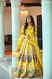 Vibrant Pakistani Bridal Wear Lehenga Choli