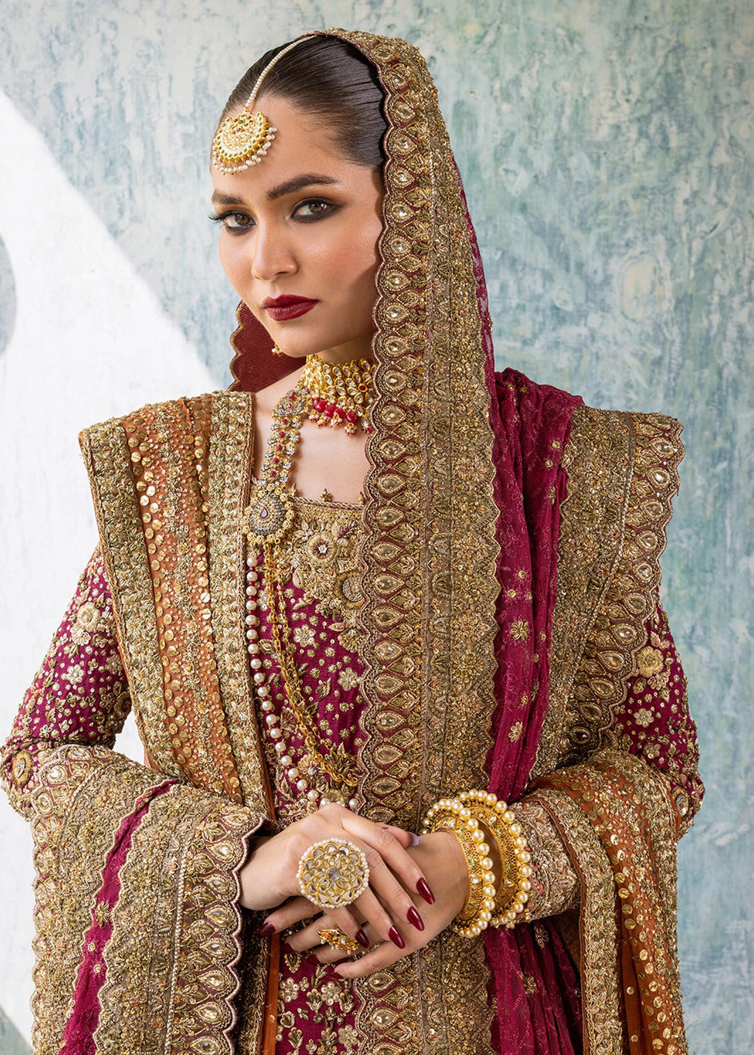 Wedding Lehenga Kameez and Dupatta Pakistani Bridal Dress